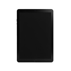 Black Tablet Computer Isolated on Transparent Background Photo