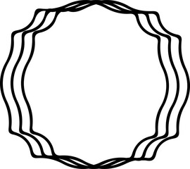 Frame clip art design on plain white transparent isolated background for card, shirt, hoodie, sweatshirt, apparel, tag, mug, icon, poster or badge