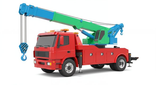 Tow truck with crane illustration