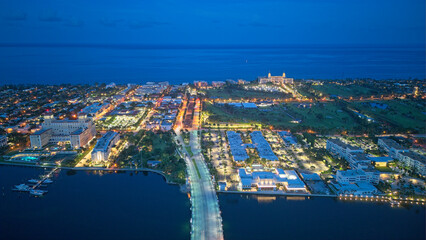 aerial view of Jimmy Buffet highway and Palm Beach