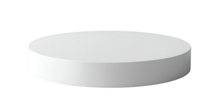 white podium on white background