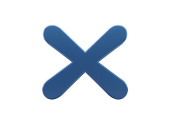 Obraz premium Blue Cross Shape Isolated Against a Black Transparent Background