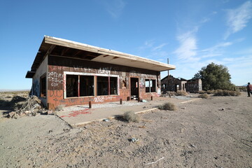 Abandoned building in the Mojave Desert. 