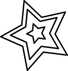 Star clip art design on plain white transparent isolated background for card, shirt, hoodie, sweatshirt, apparel, card, tag, mug, icon, poster or badge