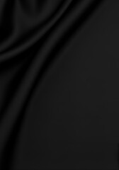 Black Satin Fabric Background Texture Elegant Wavy Cloth Photo
