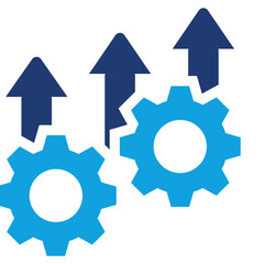 Improve Flat Blue Icon