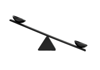 Black Sees Saw Illustration On Transparent Background Balancing Act