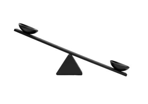 Black Sees Saw Illustration On Transparent Background Balancing Act