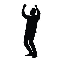 Enthusiastic Man Celebrating Victory - Happiness, Energy & Success