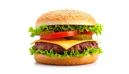 Close-up of a juicy burger