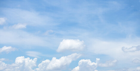 beautiful blue sky with clouds background