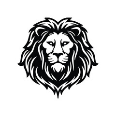 Lion head logo icon, lion face vector Illustration, on a isolated background, EPS