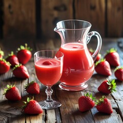 strawberries and milk