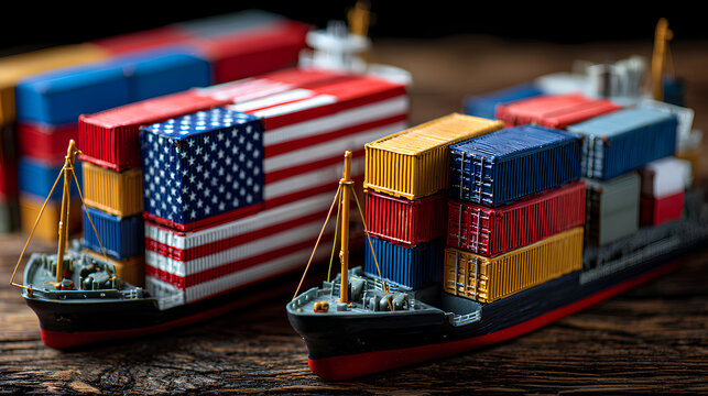 United States tariffs government import taxation,to increase the American economy.Industrial Tariffs growth.Import Trade Tariffs increase.Trade war policy in development.