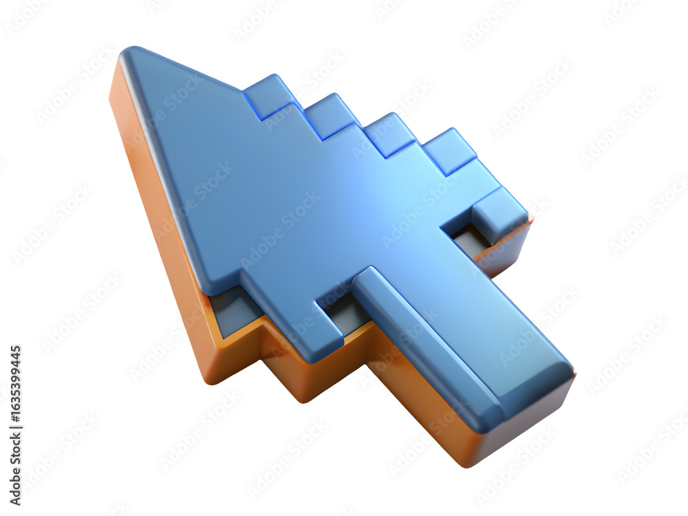 Fototapete retro pixelated computer mouse cursor arrow on a dark background