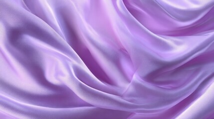 Obraz premium Soft Lavender Satin Fabric Texture with Elegant Drapes and Subtle Light Reflections for Background or Textile Design Use in Various Projects