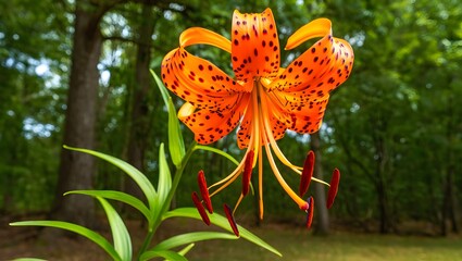 Obraz premium Bright Orange Tiger Lily Bloom