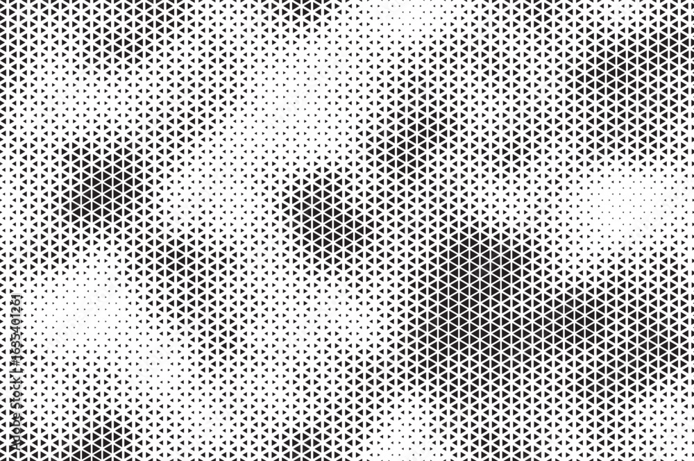 Aufkleber triangle shapes vector abstract geometric technology oscillation wave isolated on light background. 