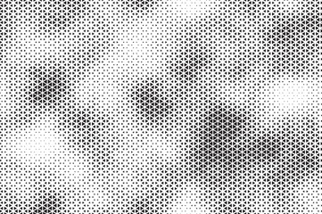 Triangle Shapes Vector Abstract Geometric Technology Oscillation Wave Isolated on Light Background. Halftone Triangular Retro Simple Pattern. Minimal 80s Style Dynamic Tech Wallpaper