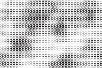Triangle Shapes Vector Abstract Geometric Technology Oscillation Wave Isolated on Light Background. Halftone Triangular Retro Simple Pattern. Minimal 80s Style Dynamic Tech Wallpaper