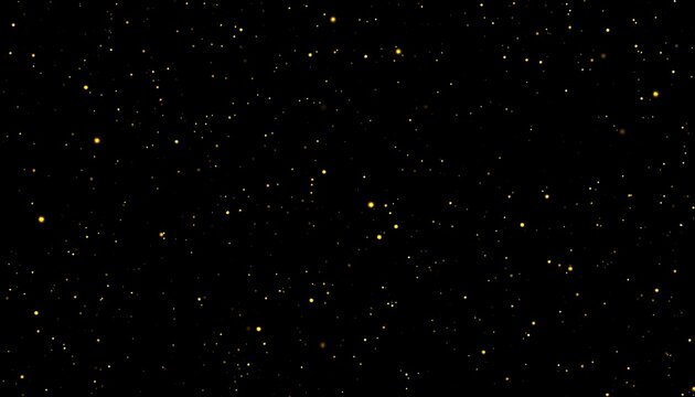 A dark background scattered with tiny golden sparkles, creating a glittering, celestial effect
