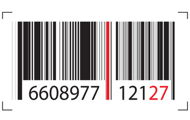 Barcode isolated. Code stripes sticker, Barcode labels. Simple fake bar code, Bar code for web design, Barcode product distribution icon