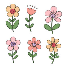 Colorful Floral Arrangement Illustration With Isolated Transparent Background