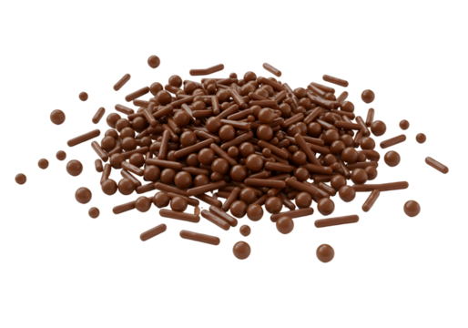 Chocolate Sprinkles Heap Isolated On Transparent Background Illustration
