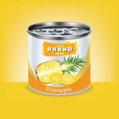 Design of canned packaging for pineapple