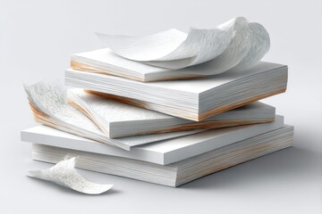 Stack of white papers