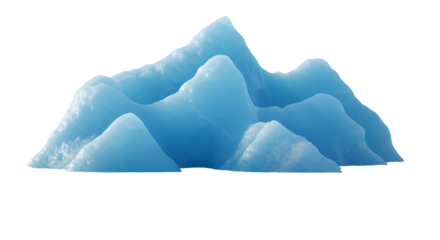 Azure iceberg drifts serenely on crystalline water