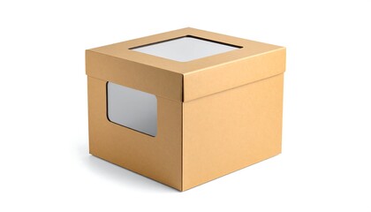 Cardboard gift box with window