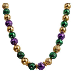 Obraz premium Isolated Colorful Beaded Necklace on Transparent Background