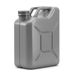 Grey Jerrycan Isolated On White Background a 3D Render Photo