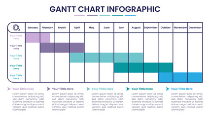 Gantt Chart Infographic Design Template