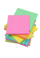 Colorful Stack of Sticky Notes On Transparent Background Illustration
