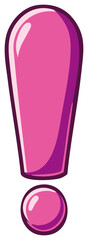 Vibrant Pink Exclamation Point Attention Sign Illustration Warning Alert Symbol