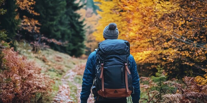 A Hiker Experiencing Changing Seasons - Powered by Adobe