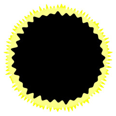 illustration of the sun covered by the moon which becomes a solar eclipse