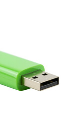 Green USB Flash Drive Isolated on Transparent Background Photo