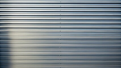 Modern Light Gray Metal Siding with Deep Shadows and Silhouette Effect