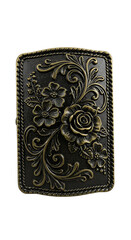 Isolated 3D Render of Detailed Floral Ornament with Gold and Black Tones