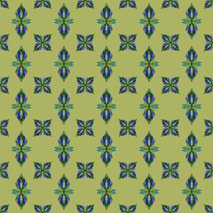 Lotus Leaves Symphony seamless floral pattern