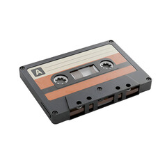 Fototapeta premium Isolated 3D Illustration of a Cassette Tape on a Black Background