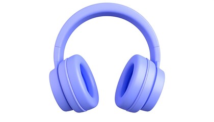 Stylish blue headphone with smooth surface for audio experience, isolated design