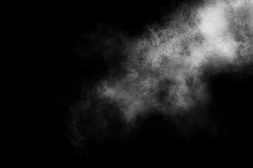 Abstract Fire Smoke Rising on Black Background