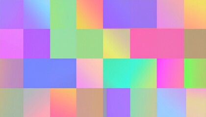 Vibrant pastel gradient squares create a modern, abstract, and playful backdrop for design.