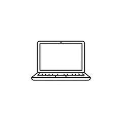 Illustration Of Laptop Outline Isolated On Transparent Background