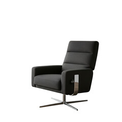 Naklejka premium Isolated Black Chair With Metallic Armrest On Transparent Background Illustration