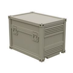 Isolated 3D Render Of A Metal Container On Transparent Background